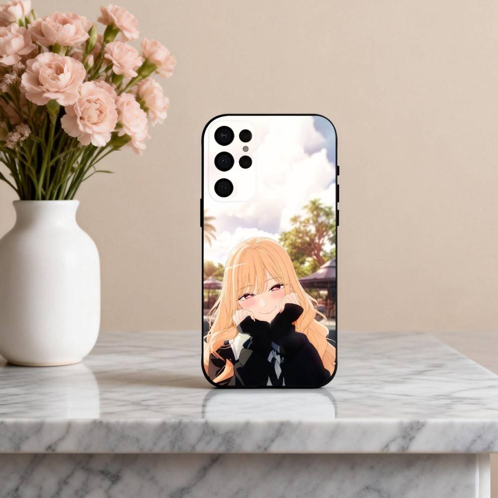 Чехол для телефона M-Marin K-Kitagawa My Dress Up D-Darling для Samsung S25,24,23,22,30,21,10,9,Ultra,Plus,Lite,FE,4,5 G Мягкий черный чехол