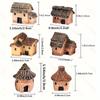 6PCS Fairy Garden Mini House Doll Accessories Miniature Village Hut Figurine Cottage DIY Dollhouse Toy Micro Landscape Decor
