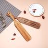 Набор кухонных принадлежностей из акации: Европейская ложка для размешивания, американская лопатка для салата, деревянная лопатка с антипригарным покрытием - 5 шт.