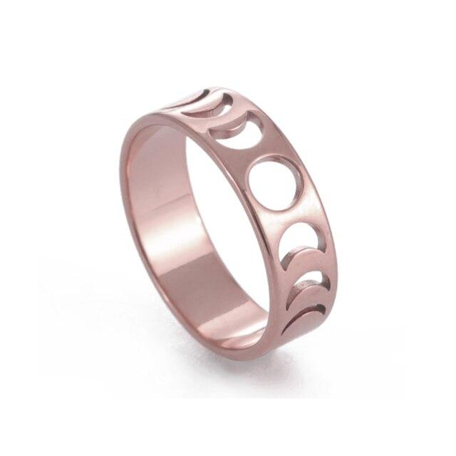 Skyrim уникальные кольца с фазой луны, женские кольца из нержавеющей стали золотого цвета, кольцо на палец в форме полумесяца, 2023, модные украшения