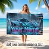 Neon Abstract Theme Beach Towel Personalized Custom Name & Text Soft Quick Dry Beach Towel for Swimming Travel