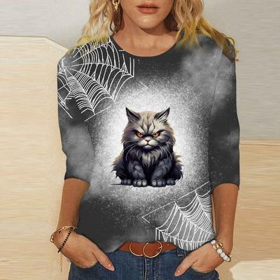 Женские топы с круглым вырезом и длинными рукавами, повседневные, простые, большого размера, женские футболки