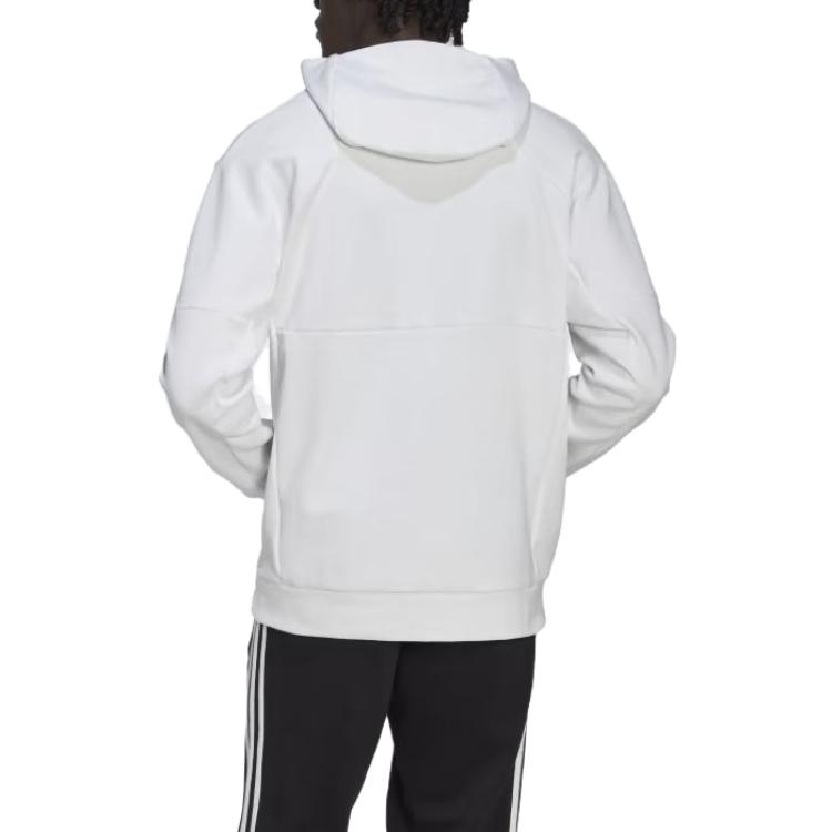 adidas Мужские толстовки Манчестер Юнайтед Белые С капюшоном Умеренные Обычные HE6643