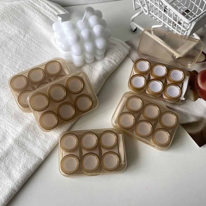 1 пара/коробка футляра для контактных линз, футляр для контактных линз для женщин, дорожный футляр для контактных линз, контейнер для замачивания линз, футляр для косметических процедур для зрачка.