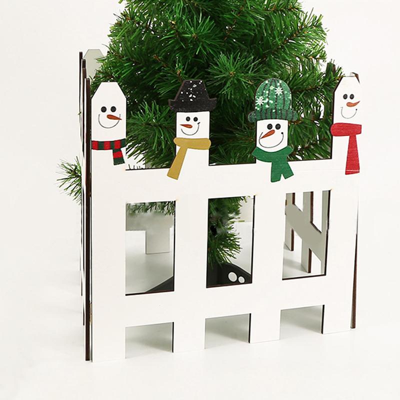 2 шт. Деревянный забор для дерева, украшение для дерева на вечеринку, украшение для двора, фестиваль, Рождество, деревянный забор 30 * 30 см