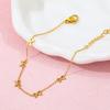 High End Gold Plated Stainless Steel 5 Bowknot Bracelet for Women  Jewelry