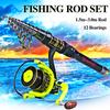 Набор для рыбалки, наборы катушек для спиннинговых удочек, удочка 2,1–3,0 м с алюминиевой шпулей, переносные комплекты катушек