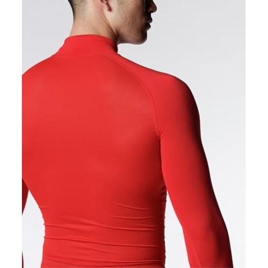 Under Armour Базовый слой для тренировок UA HeatGear Armor Компрессионная футболка с длинным рукавом и воротником-стойкой Мужская Красный L