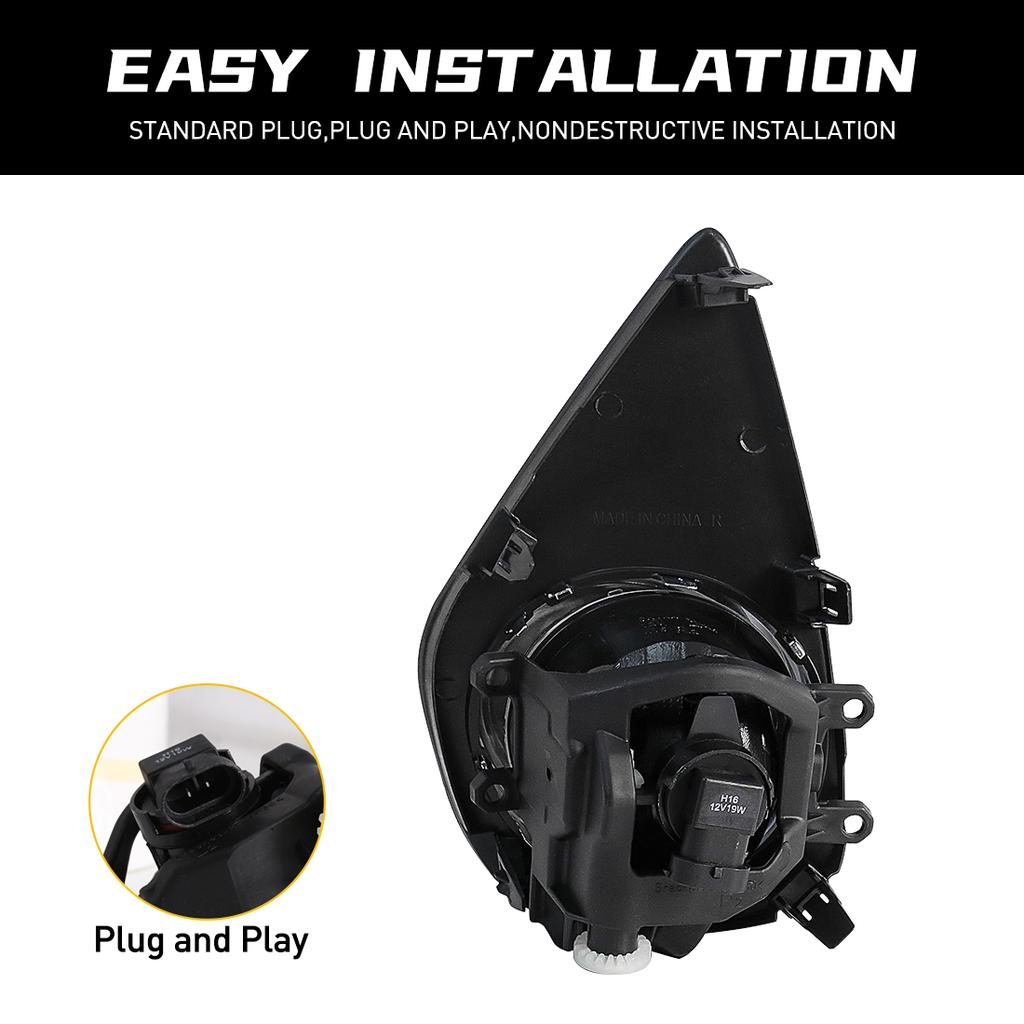 For Toyota Yaris 2014 2015 2016 2017 US Version Fog Lamps Led DRL Daytime Running Lights Car Halogen Front Bumper Headlights 12V