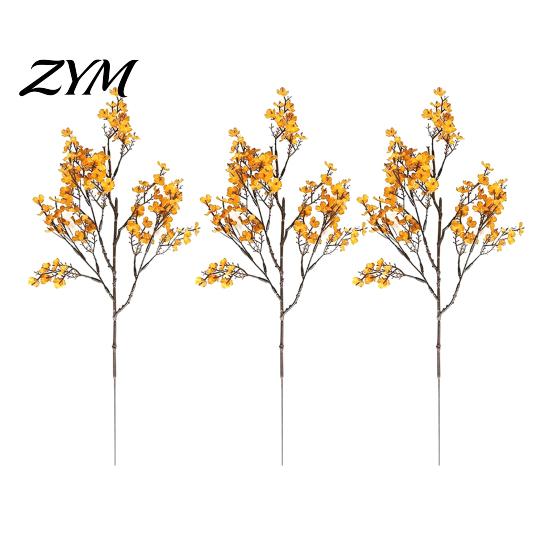 Maintenance Free Artificial Plant Stems Realistic Flowers for Autumn Home Decoration, Silk Floral Petals Party Branches Halloween Table Centerpiece