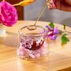 Стеклянные кружки для кофе с двойными стенками и сушеными цветами, 150 мл, термостойкие стеклянные стаканы для дома, офиса, чашки для послеобеденного чая, уникальные подарки для женщин
