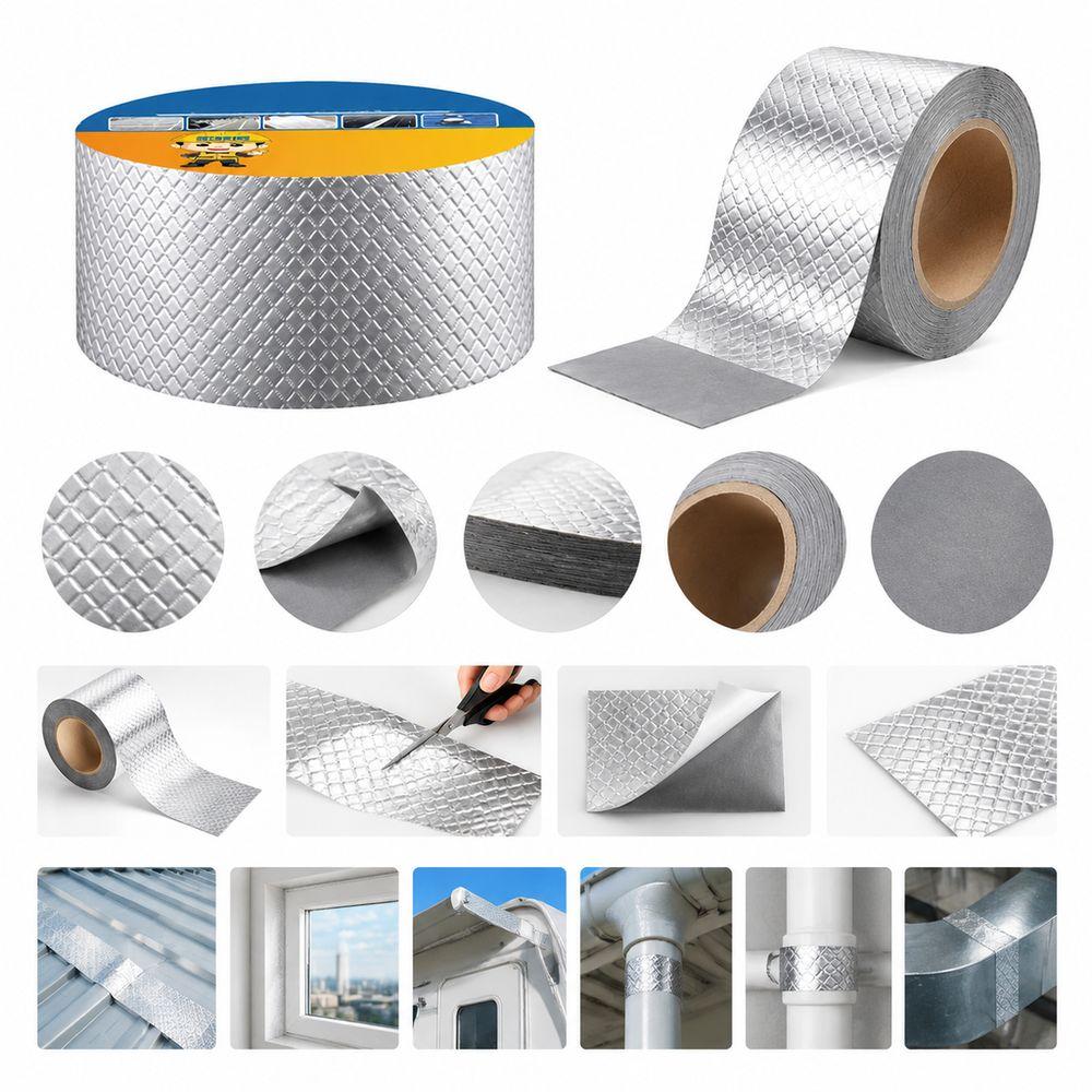 Upgraded Strong Waterproof Sealing Tape Silver Leak Proof Tape Multi Use Sealing Tape HVAC Ducts