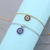 Gift For Women Girls Zinc Zinc Alloy Evil Eye Blue Crystal Pendant Chain Jewelry Accessories Choker Necklace