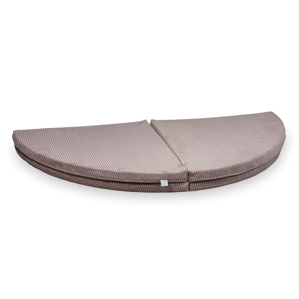Round folding mat, diameter 160, corduroy, light pink