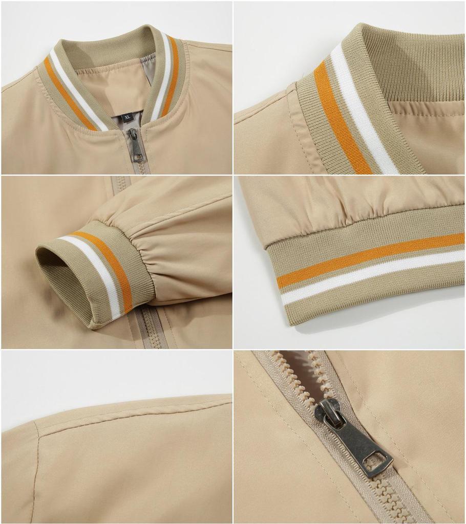 Мужская модная молодежная куртка-бомбер с воротником-стойкой Весна/Осень 2025