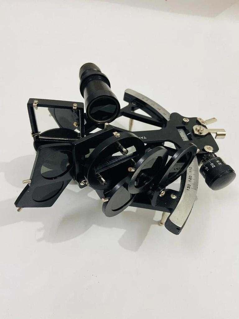 Tamaya Working Black Brass Nautical Sextant-Vintage Navigation Antique Style