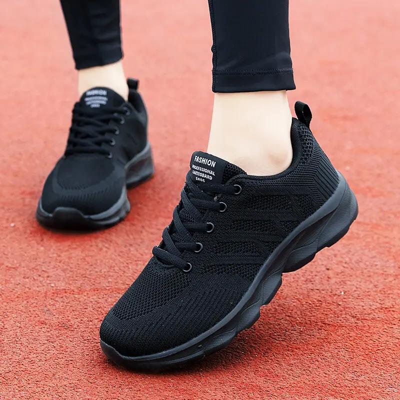 Woman Sneakers Casual Shoes 2025 New Breathable Walking Mesh Lace Up Flat Vulcanized Shoes Women Tenis Running Shoes for Women
