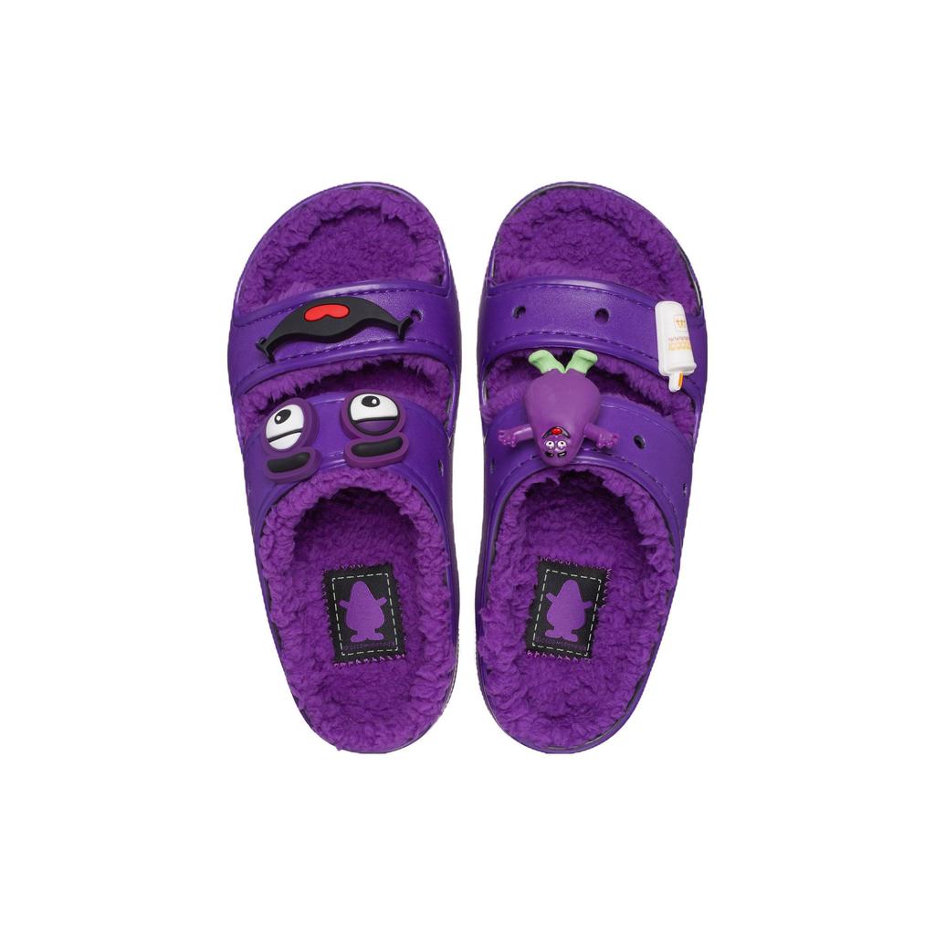 Crocs McDonalds X Classic Cozzzy Sandal Grimace Unisex Sneakers Purple Black 209392-510