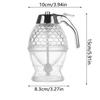 No Drip Honey Pot with stand Press Type Acrylic Honey Dispenser Clear Syrup Extruder  Sugar