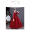 Girls Long Sleeve Princess Tulle Prom Dress For Big Kids