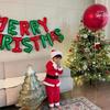 Дед Мороз для Санты Рождество Мальчики и Размер Детский костюм Санты [Limspace] Дети, Косплей, Костюм, Девочки, Пальто, Брюки, Шапка, Набор из 4 предметов, 80~130,
