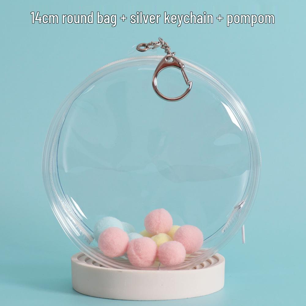 Transparent Plush Doll Storage Bag with Hanging Strap - Fits 10cm To 14cm Dolls