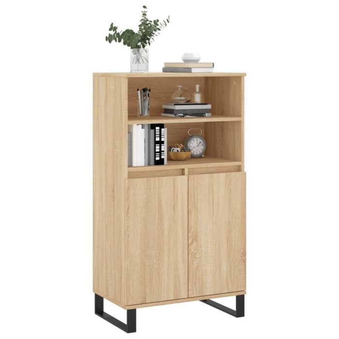 VidaXL Buffet haut Chêne sonoma 60x36x110 cm Bois d'ingénierie 831495
