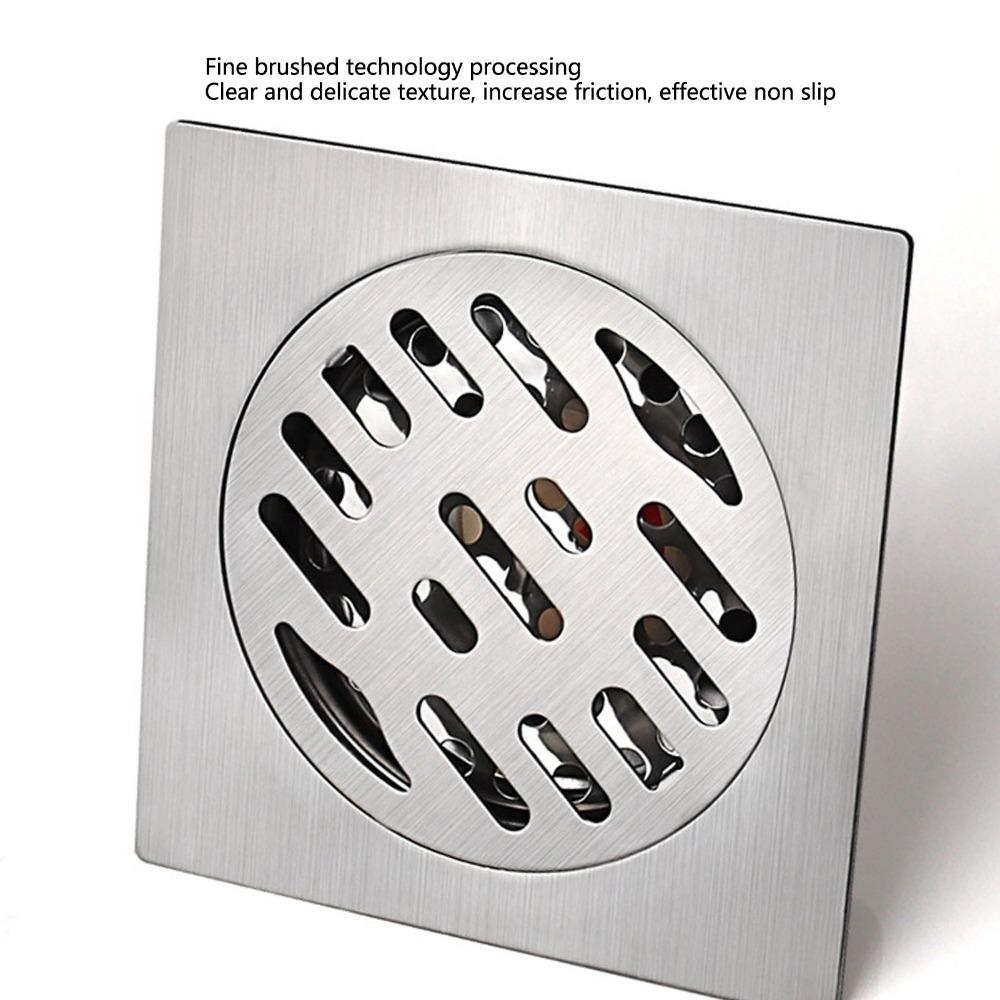 304 Stainless Steel Square Floor Drain Odor Proof Shower Floor Drain Floor Drain  Laundry Room