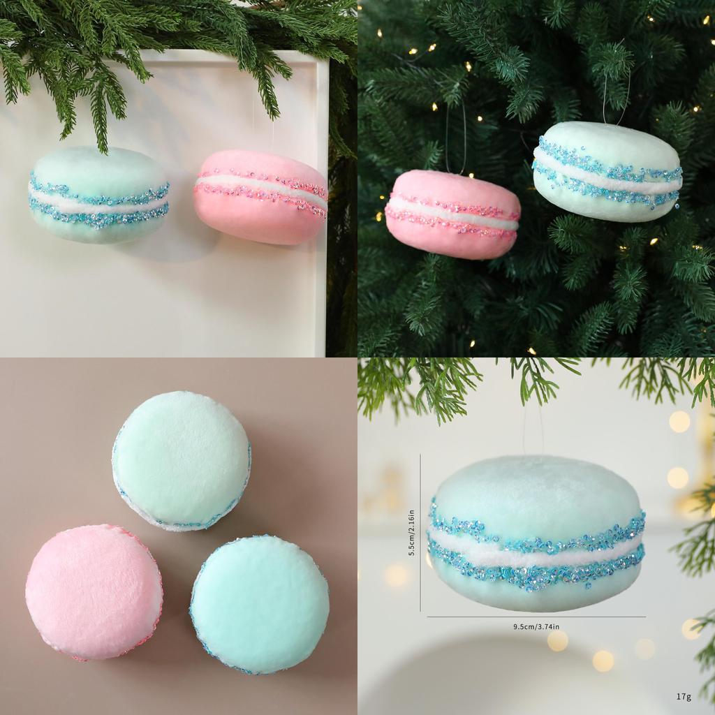 Christmas Fairy Tale Foam Macaron Ornaments For Holiday Tree Decor