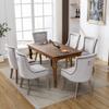 Luxurious Dining Chair (Kitchen Chair Living Room Chair, 6 pcs), Upholstered Chair with Nailhead Trim, Solid Wood Legs, Velvet Cover, Grey