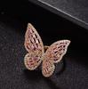 Mysterious Sexy Black Crystal Butterfly Rings Korean Fashion Jewelry Party Gothic Girl Exaggerated Accessories for Woman Gifts