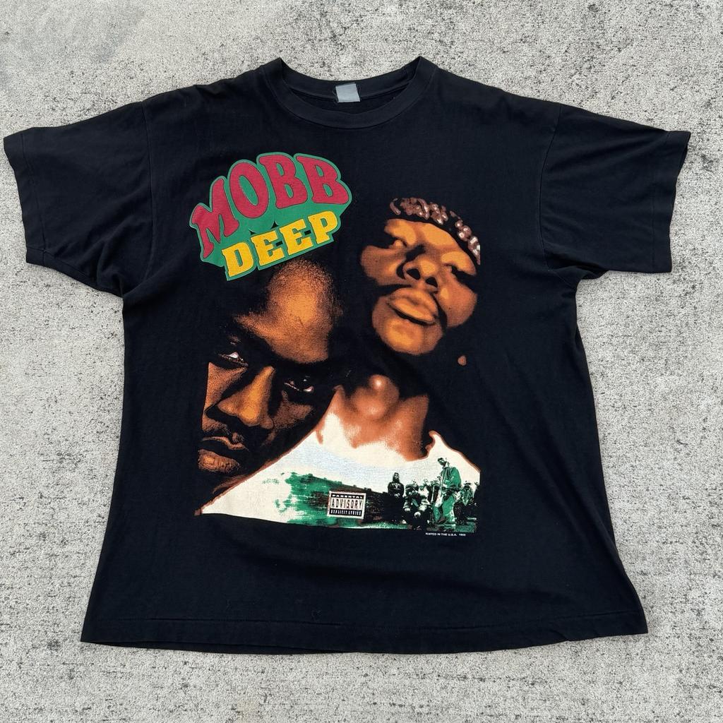 ВИНТАЖНАЯ РУБАШКА MOBB DEEP SHOOK ONES XL 1995 rap tee nas odb wu tang snoop tupac Унисекс Футболка