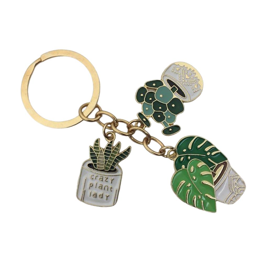 Стильный женский суккулентный брелок в форме природы, подвесной брелок для ключей, подвеска для сумок и сумок в машине, украшение