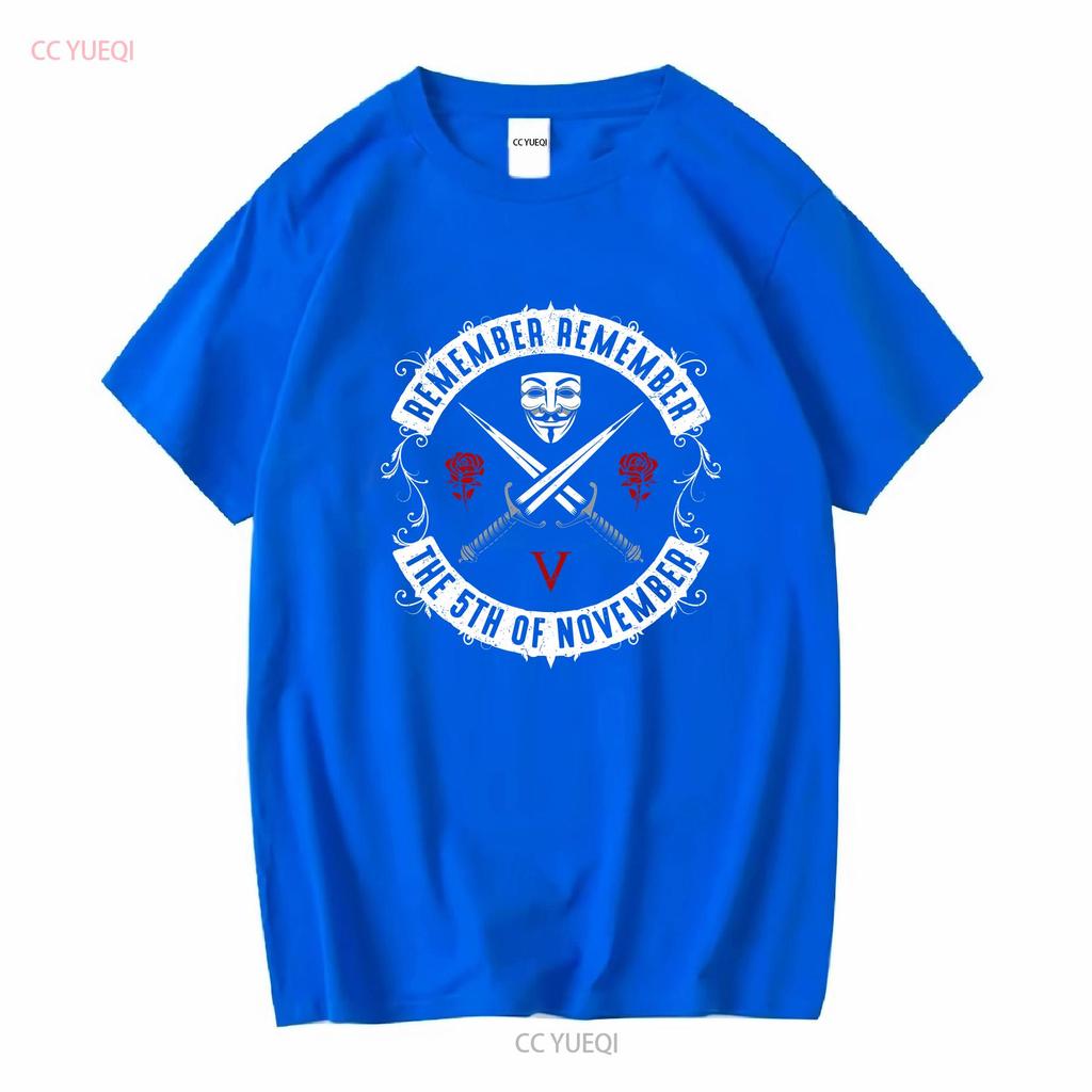 V for Vendetta Remember the 5th of November T Shirt All Sizes pfa 280 long or short sleeves vintage Washed designer clothes