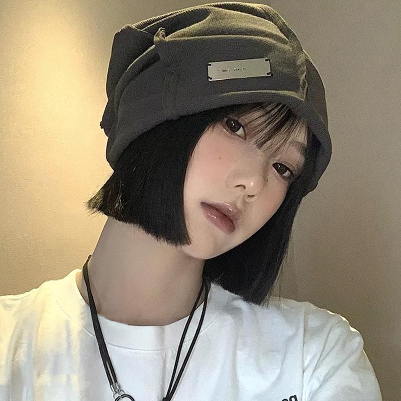 Женская однотонная мешковатая шапка-бини, мягкие хлопковые шапки, весна-осень, хип-хоп, шапки-черепа, уличная теплая шапка-пуловер