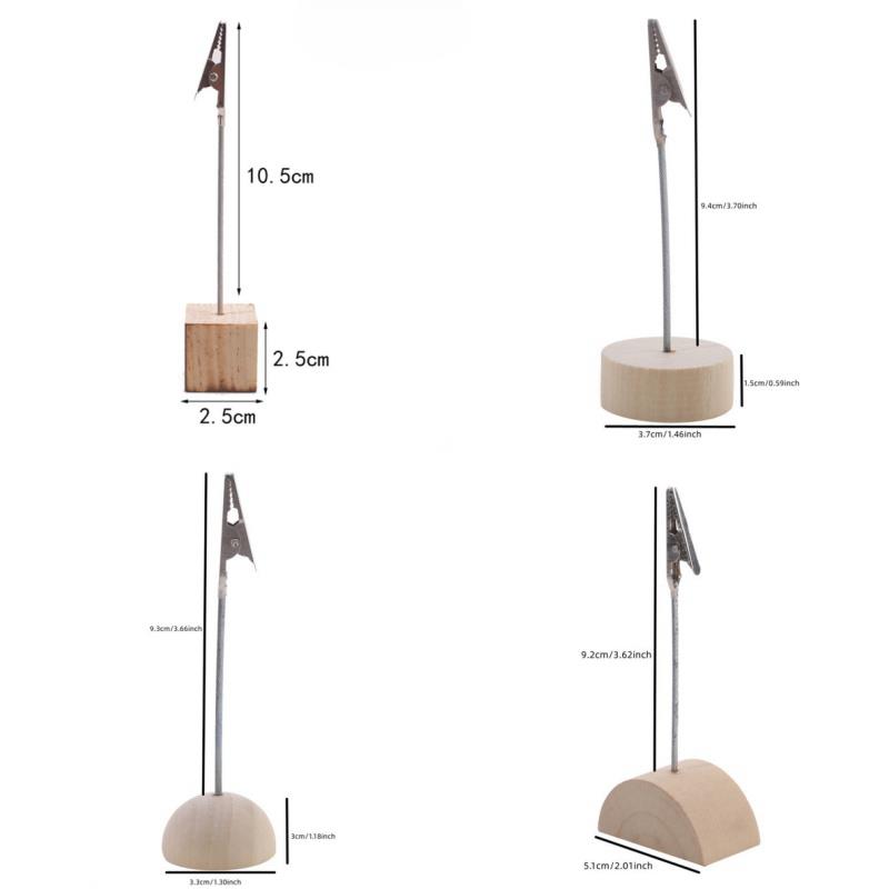 Новый портативный 10 шт./комплект деревянных держателей для карточек с указанием мест, держатели для карточек с указанием мест на свадьбу, настольные романтические фото-заметки, номера, имена, зажимы, основание