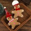1/2Pcs Christmas Gingerbread Man Doll Plush Stuffed Doll Toy Gingerbread Pendant Christmas Tree Hanging Decorations for Fireplace Display