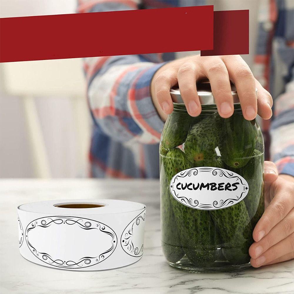 Этикетки для консервирования банок Наклейки Этикетки для овальных бутылок Теги Наклейки для хранения продуктов Кухня
