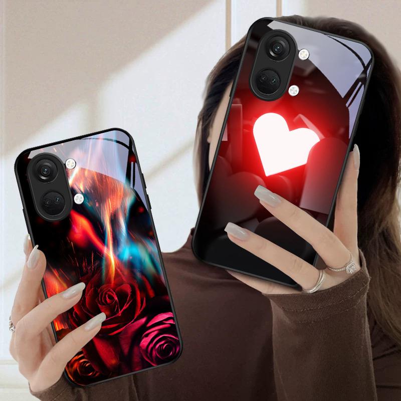 Яркая Пламенная Роза Для OnePlus Nord CE 2T 2 3 Lite N20 N30 6T 7 7T 8 8T 9 10 Pro 11R 12R 13R Ace 2V 5 Pro Стеклянный Чехол Для Телефона