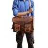 Men's Quality India Handcraft Leather Shoulder Vintage Messenger Laptop Bag