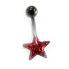 [J4124] - Red 'Star' Body Piercing