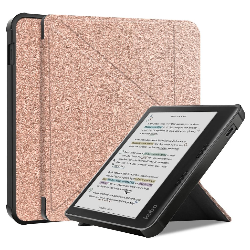 Stand Case for Kobo Libra Colour eReaders PU Leather Sleeve Cover with Auto Wake/Sleep