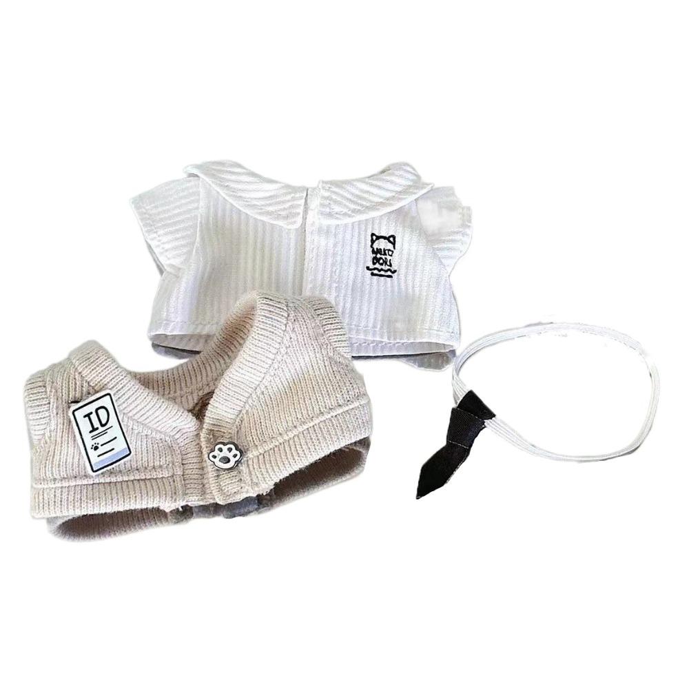 Pants Doll Clothes Outfit Shirt Doll Dress Up Set 10cm Cotton Doll Clothes Children's Gift