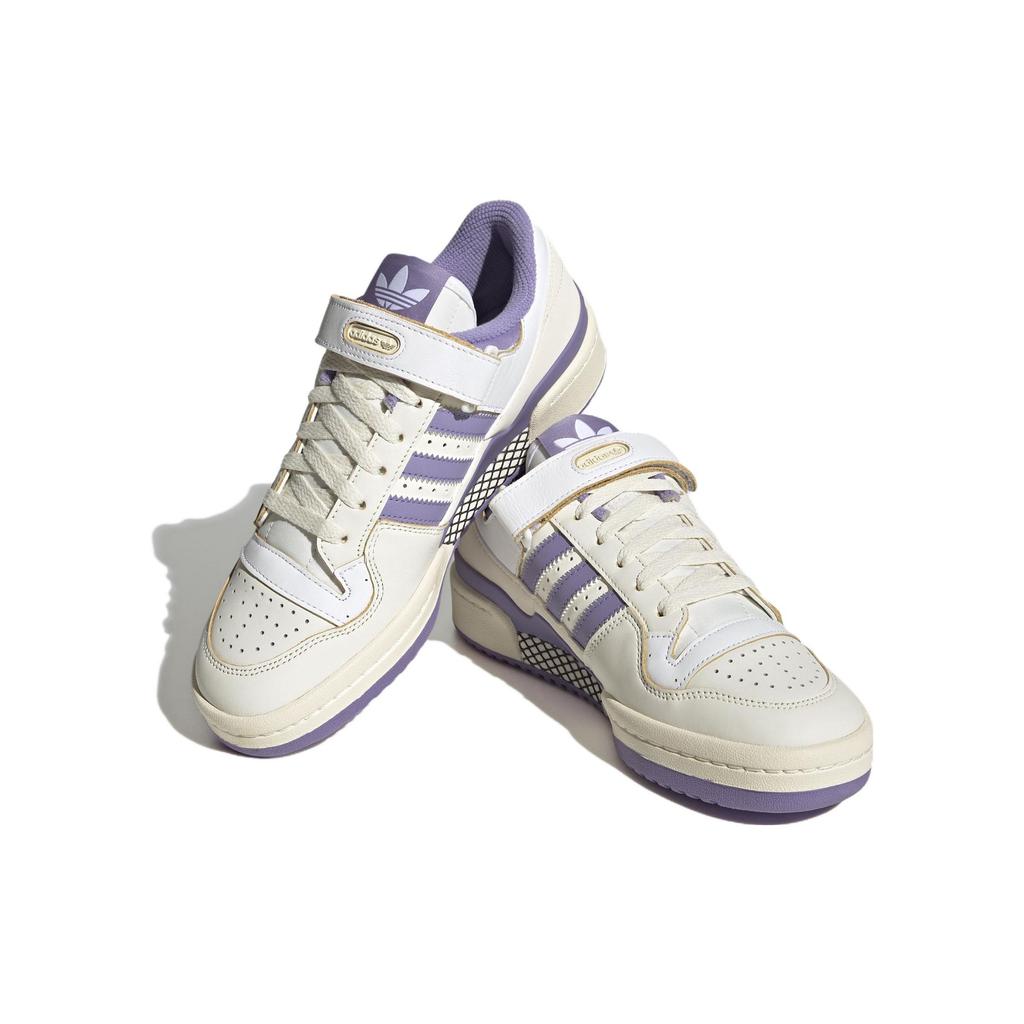 Adidas Forum 84 Low Off White Purple Женские кроссовки Кремовая обувь-Белый HQ4375