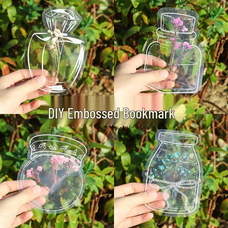 Handmade Transparent Dried Flower Bookmark Kit - Spring Collection for Students