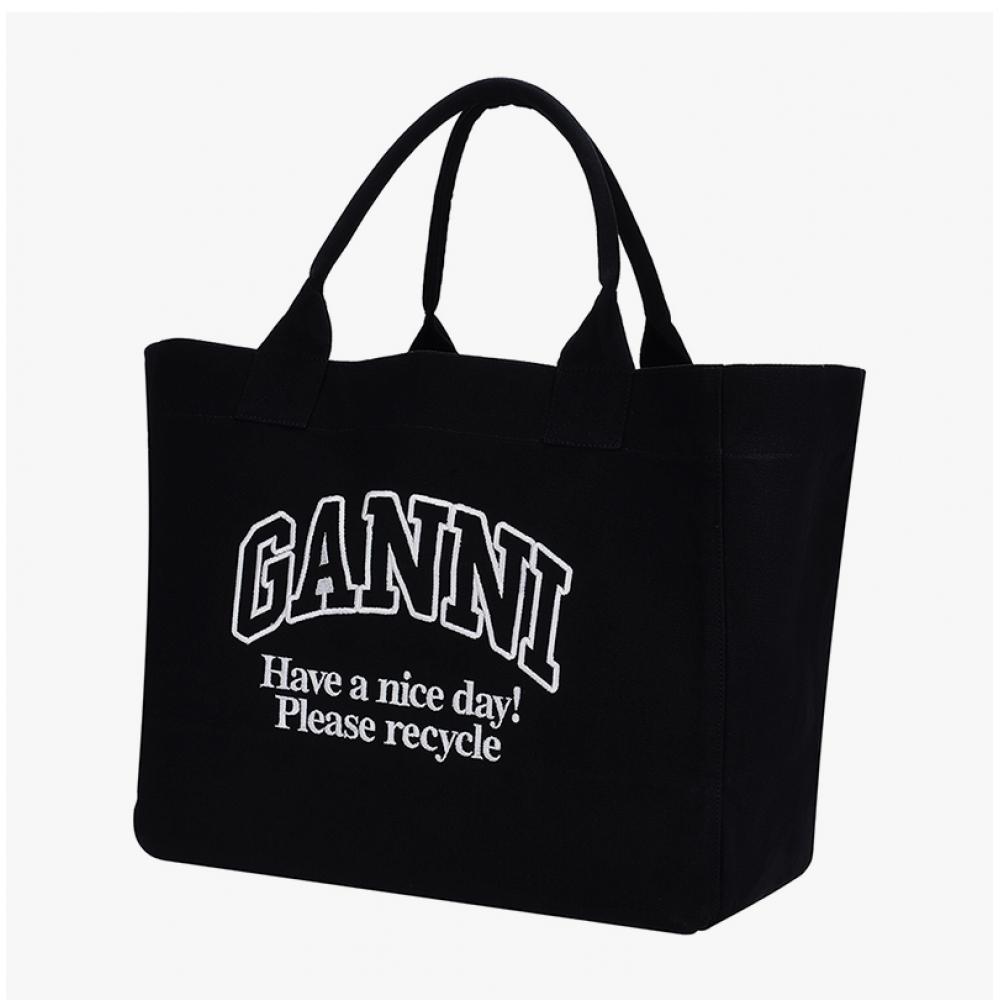 Ganni Easy Xxl Shopper Tote Bag A6680 252