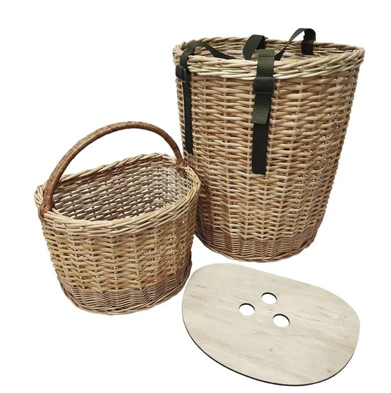 Backpack with 2 wicker baskets for mushroom picker Acropolis