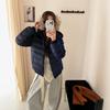Ribs hooded short light cotton-padded clothes women's winter new loose small versatile cotton-padded jacket