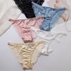 1PC Diamond Briefs Underpants Underwear Satin Silk Lace Panties Sexy Middle-waist Breathable