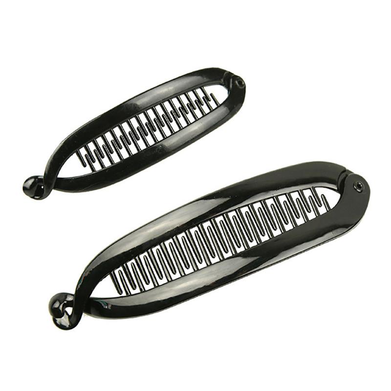 Модные заколки для волос в форме рыбки, однотонные, простые, в форме банана, для женщин и девочек, волнистые гребни, заколки для волос, зажимы для кос